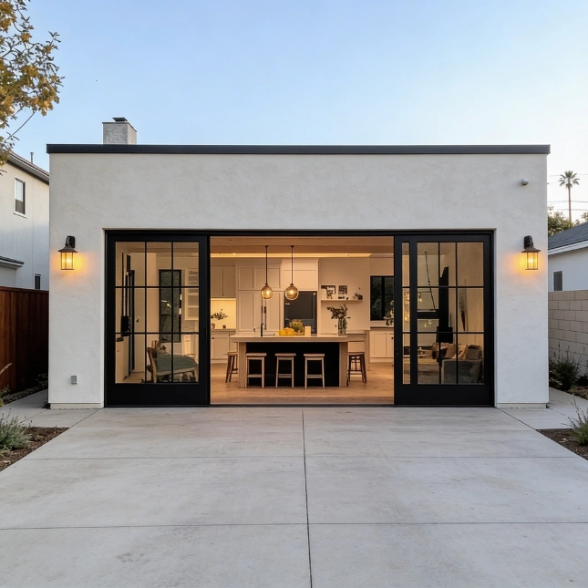 Modern attached ADU in Los Angeles designed to increase property value and rental income